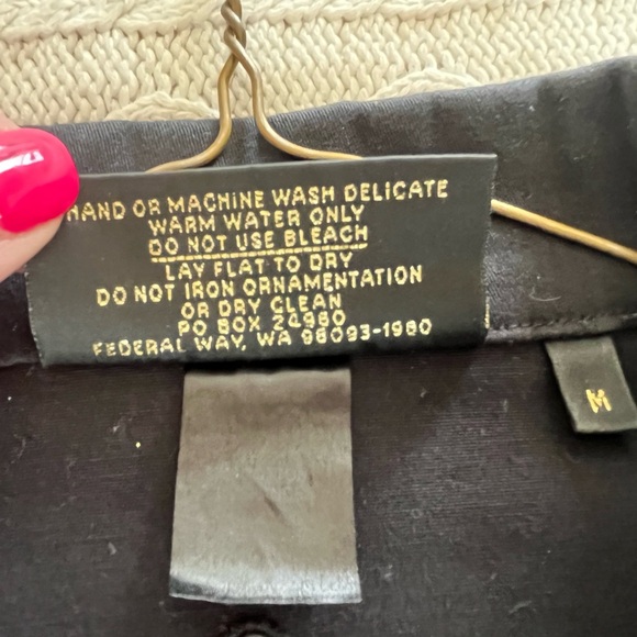 Christine Alexander Vintage Black Jean Jacket with Rhinestoned Crown Size Med - Picture 11 of 16